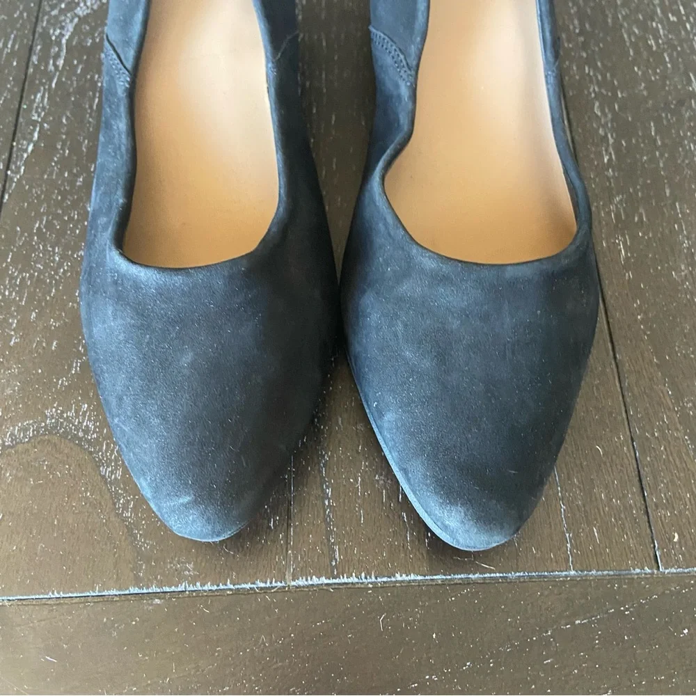 Blondo Waterproof Black Suede Wedge‎ Etta Pumps Size 8